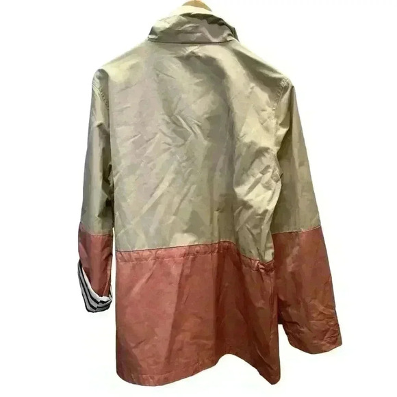 TRIBAL NWOT WATER REPELLENT RAIN JACKET WINDBREAKER TAN PINK SIZE MEDIUM - Picture 4 of 12